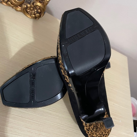 Nine West Black & Leopard Suede Heels - Picture 5 of 6